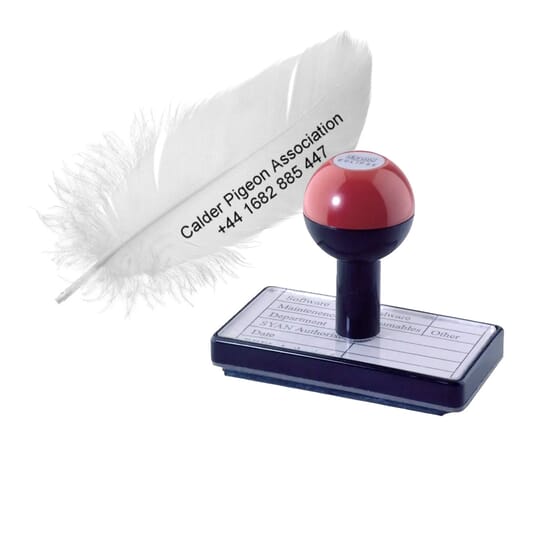 Personalised Pigeon Wing Stamp Stamps4u.co.uk
