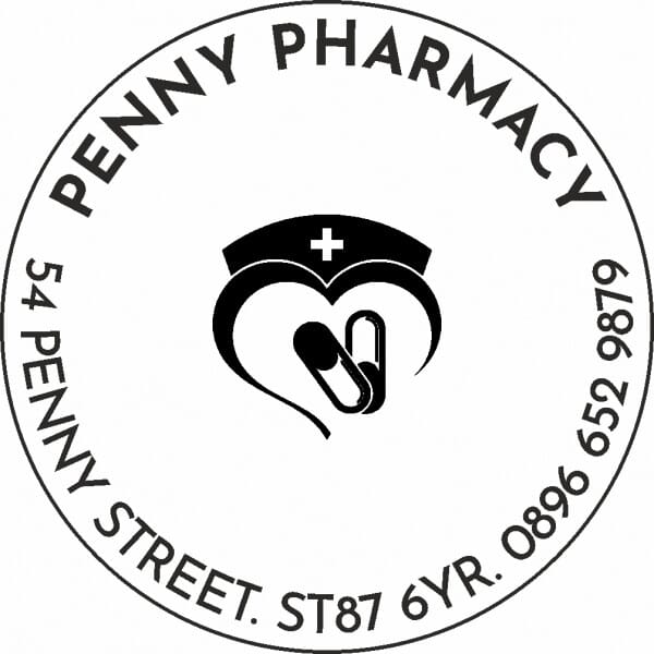 Custom Pharmacy Stamp | Name and Address Logo Stamp | 41mm Dia