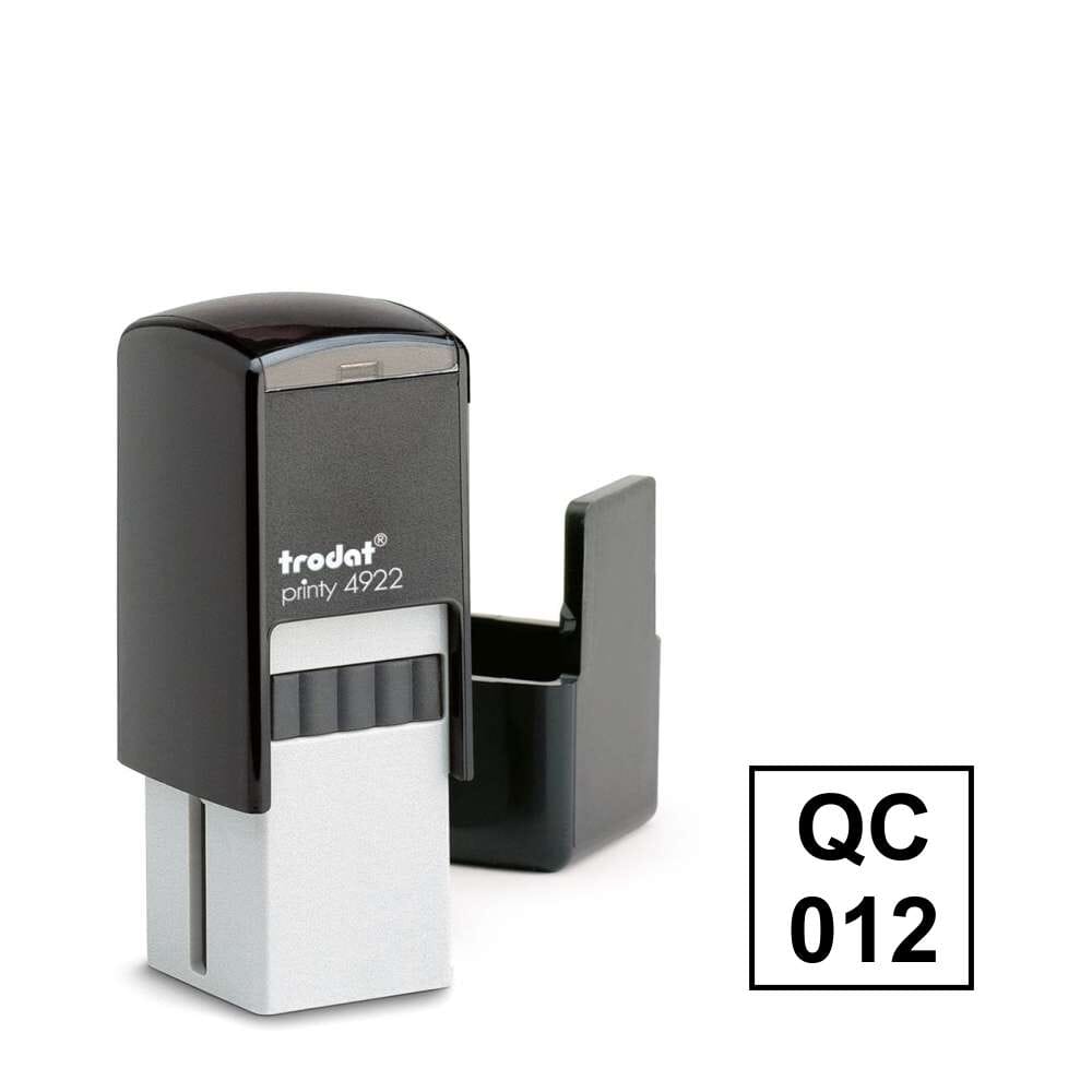 Custom QC Inspection Stamp Number Square Stamps4u.co.uk