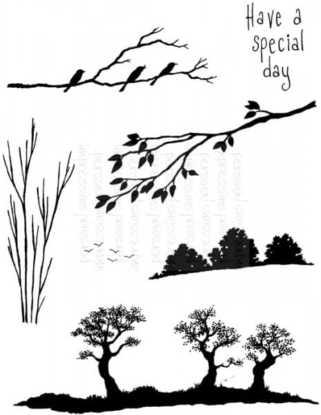 Lindsay Mason Designs - Silhouette Scenes - Clear Stamp