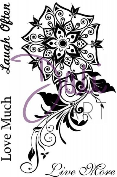 DaliArt - DaliART Clear Stamp Henna Poppy - Live, Love, Laugh