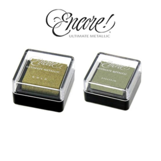 ARTOZ Encore! Ultimate Metallic 137607-20 Champagne - Timbro A Coperchio Trasparente, Cuscino 75x45mm, Per Goffratura