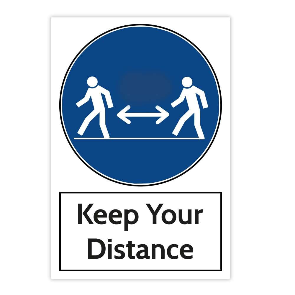 Keep Your Distance - Aluminium Warning Sign (200x300mm)