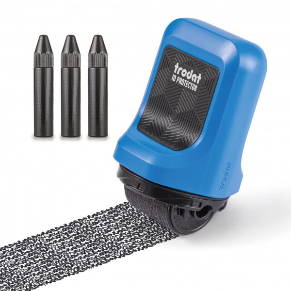 Trodat ID Protector Roller Stamp With Pack of 3 Ink Refills