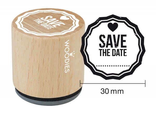 Woodies stamp Save the date 1
