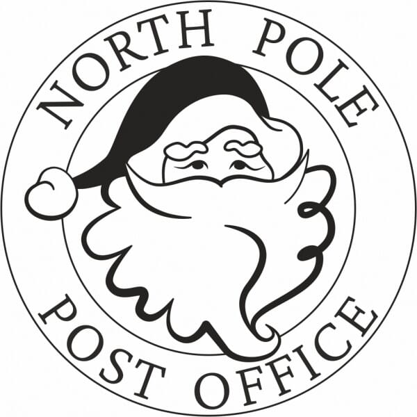 North Pole Stamp | Santa Letter Stamp - Post Office Santa Christmas Stamp