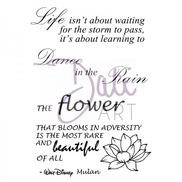 DaliArt - DaliART Clear Stamp Life & Flower Sentiments A6