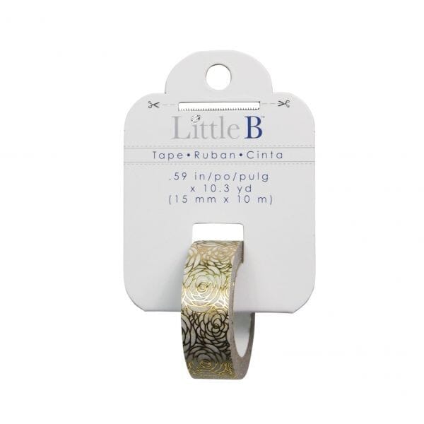 Little B - Gold Foil Rose 15mm Tape
