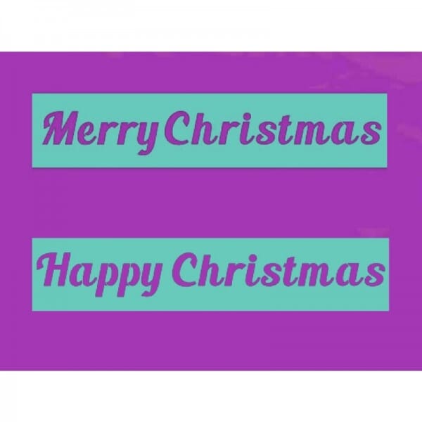 Sue Dix Designs - Happy & Merry Christmas Stencil