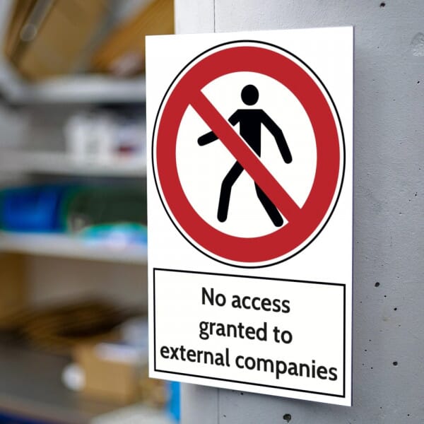 Aluminium Prohibition Sign - No Access Granted (200x300mm)