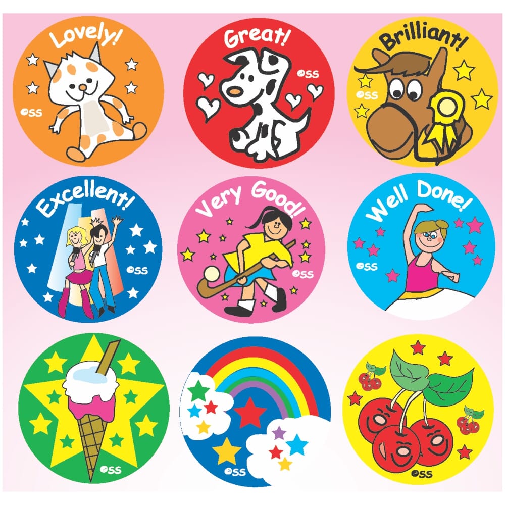 Cartoon images  and phrases Sticker  Pack B stamps4u co uk
