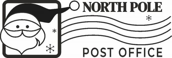 North Pole Stamp | Santa Letter Stamp - Post Office Christmas Stamp