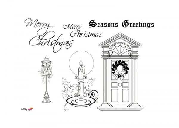 Art Stamps - Christmas image and sentiments Clear Stamp
