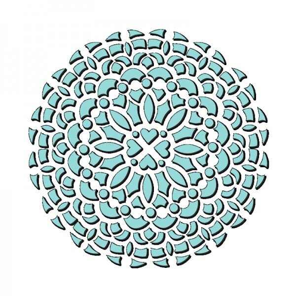 Sue Dix Designs - Sweet Dixie Heart Loops Stencil