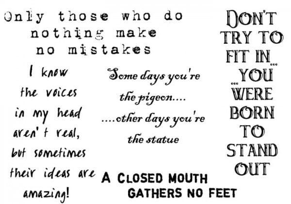 Lindsay Mason Designs - Quips, I know the voices Clear Stamp