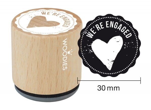 Woodies stamp We're engaged