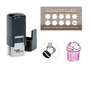 Loyalty card Self inking Rubber Stamp for business SHOP BAR CLUB CAFE RESTAURANT 