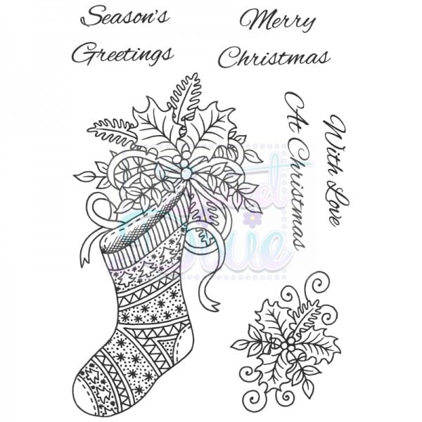 Sue Dix Designs - Christmas Stocking Clear Stamp A6