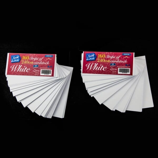 Sweet Dixie - Pack of 160 White Card Stock Strips