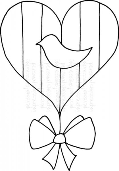 Lindsay Mason Designs - Zendoodle Folk Heart - Clear Stamp