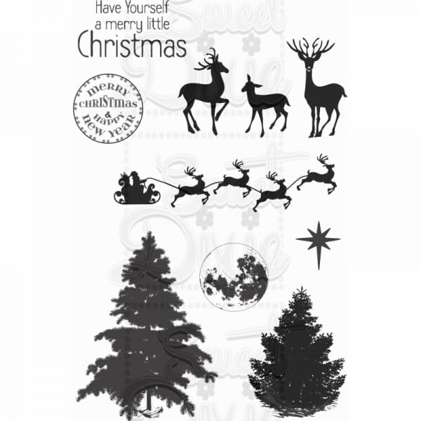 Kath Halstead Designs - Christmas Winter Scene Clear Stamp A6