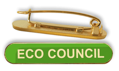 Eco Council Enamel Bar Badge - Green