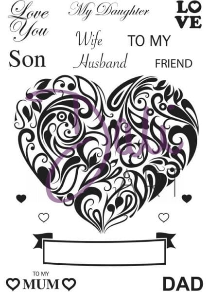 DaliArt - DaliART Clear Stamp To My - Heart Swirl
