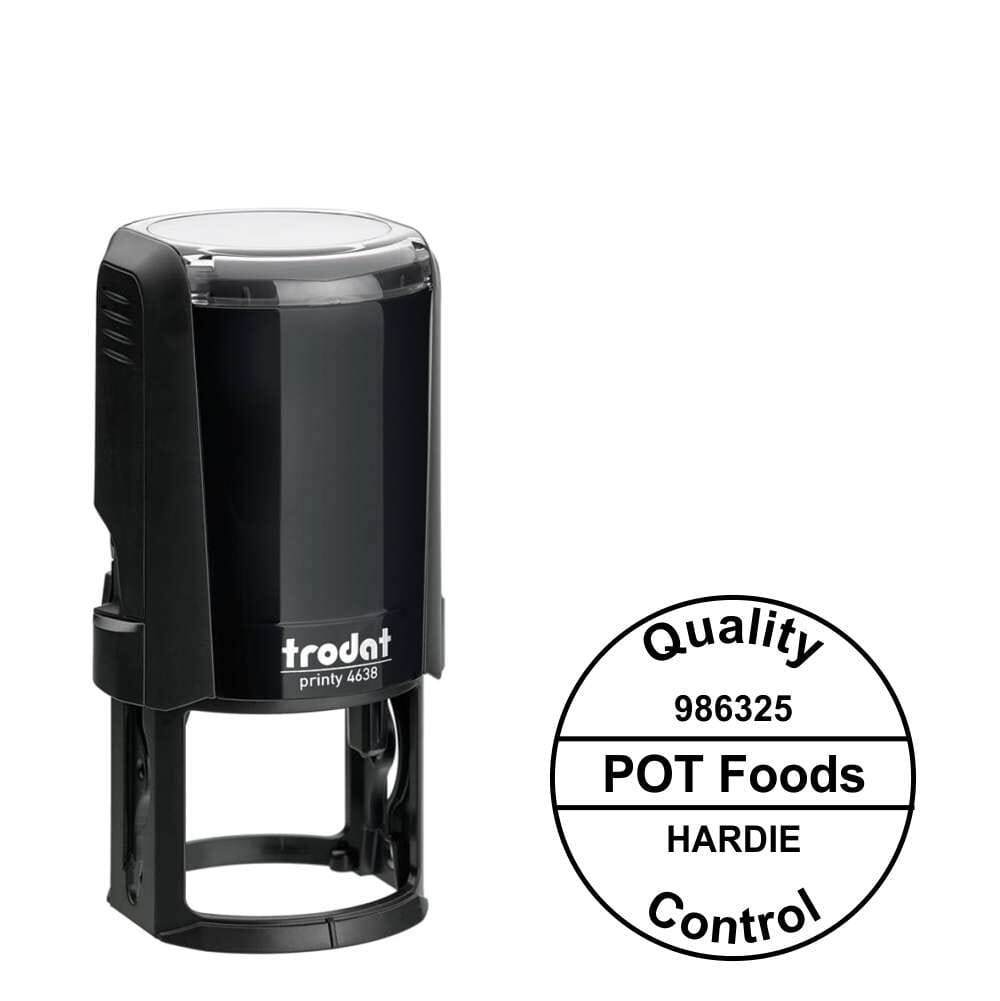 Custom QC Inspection Stamp Company Name Stamps4u.co.uk