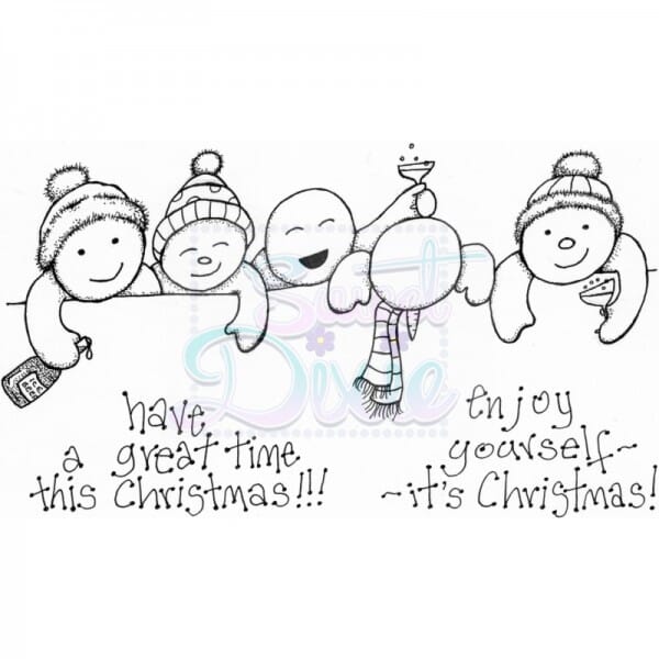 Lindsay Mason Designs - Tipsy Snowmen Clear Stamp A6