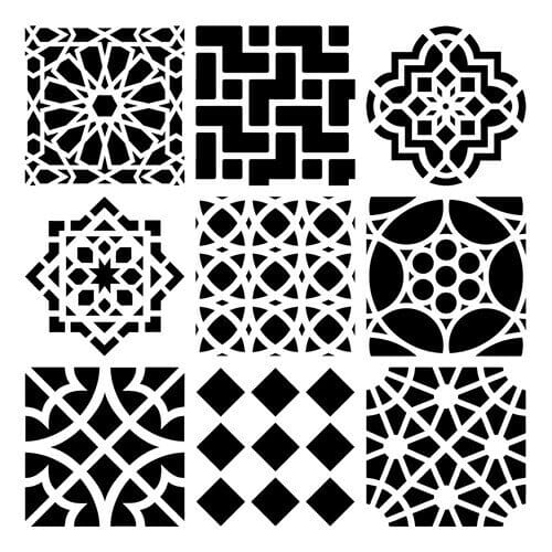 The Crafters Workshop - 6x6 Stencil Moroccan Tiles
