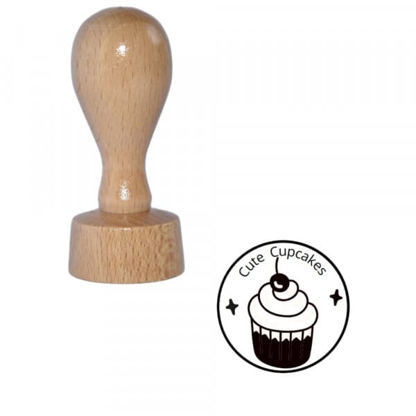 Trodat Wooden Stamp 50mm Round