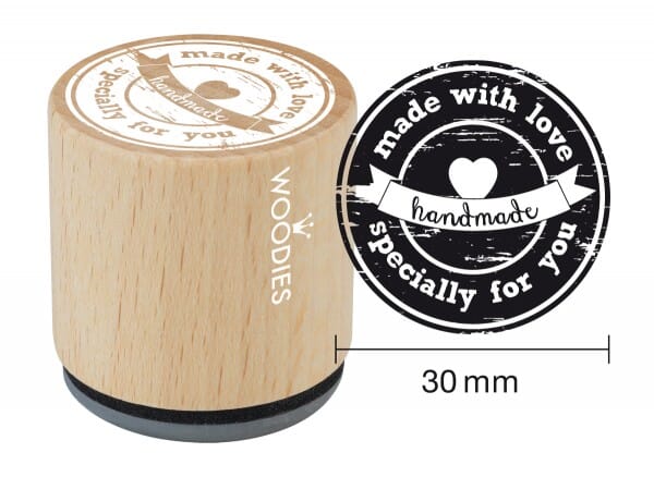 Woodies stamp Made with love specially for you