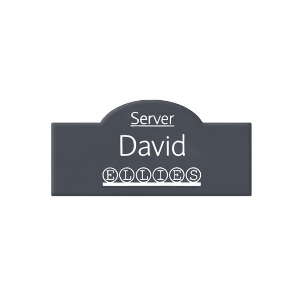 Engraved Name Badge - Half Oval