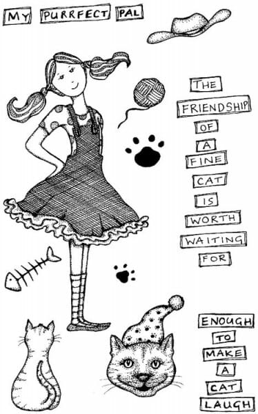 Lindsay Mason Designs - A6 My Purrfect Pal Clear Stamp