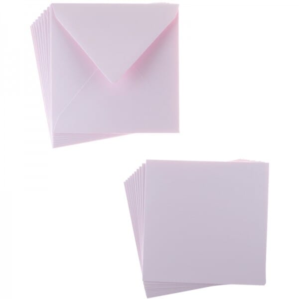 Sweet Dixie 10 Pk Pink Square Card &amp; Envelopes