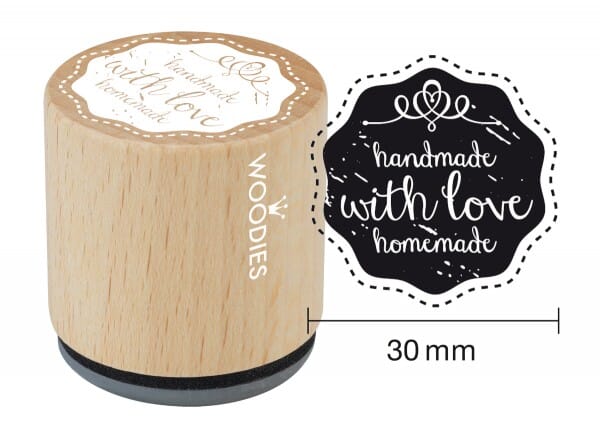 Woodies stamp handmade with love homemade