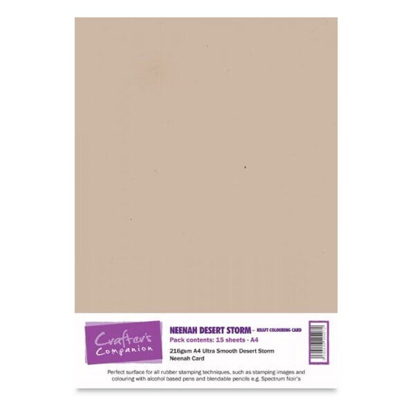 Crafter's Companion Neenah A4 Kraft Colouring Card - 15 Sheets Desert Storm