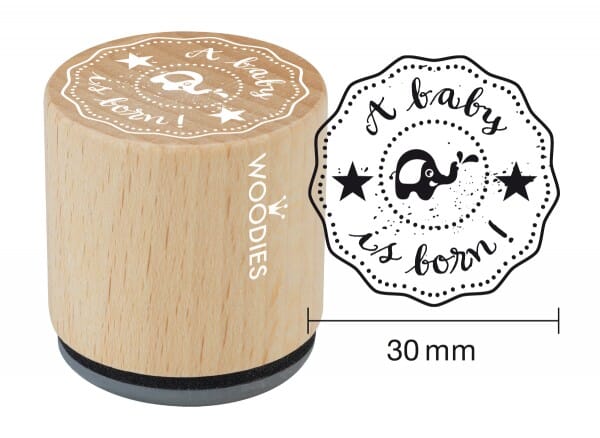 Woodies stamp A baby is born