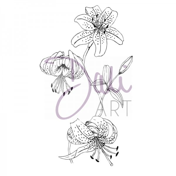 DaliArt - DaliART Clear Stamp Lilly Flowers A6