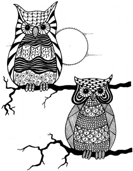 Lindsay Mason Designs - Zendoodles Owl Buddies Ready To Go Clear Stamp