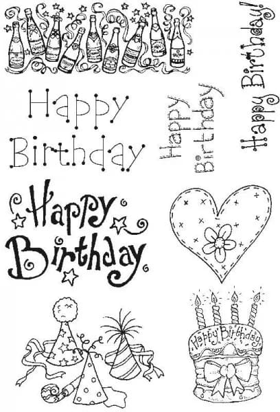 Lindsay Mason Designs - LM Happy Birthday Set 1 Clear Stamps