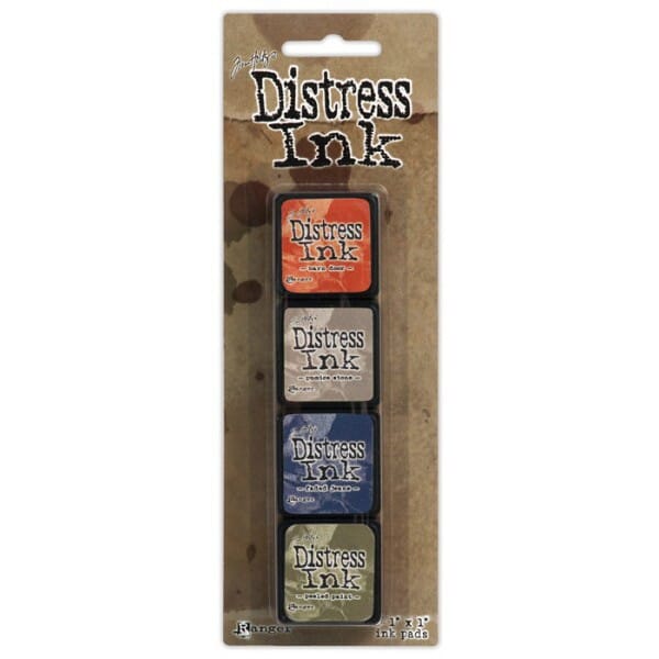 Ranger Ink - Tim Holtz Distress Mini Ink Pads Kit 5 - Sold in one strip of 4 pads