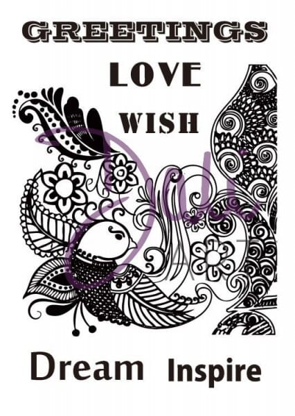 DaliArt - DaliART Clear Stamp Mehndi Bird song