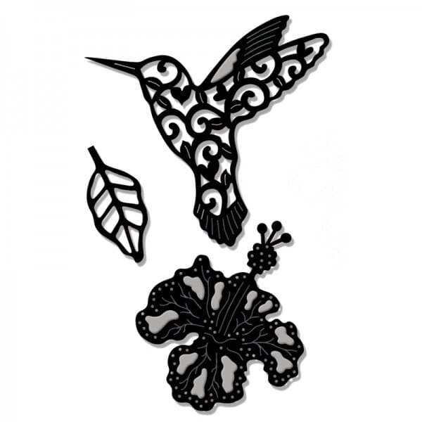 Sue Dix Designs - Hummingbird and Flower Sweet Dixie Die Summer Collection