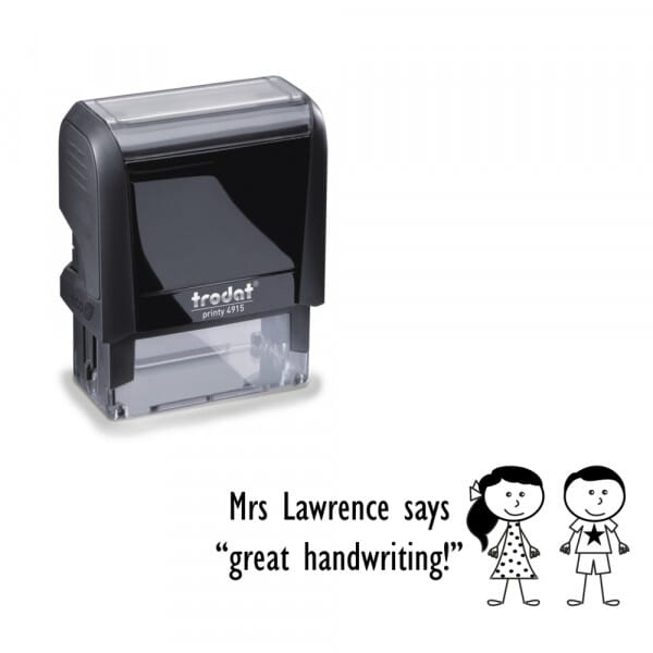 Personalised Teacher Stamp Great Handwriting | Stamps4u.co.uk