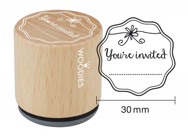 Woodies stamp You're invited