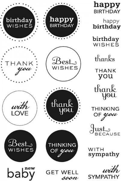 Art Stamps - PA Mixed Sentiments Clear Stamps