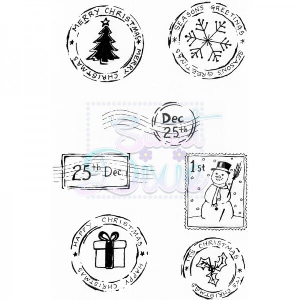 Lindsay Mason Designs - Festive Post Clear Stamp A6