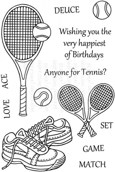 Art Stamps - SD Game, Set and Match - Clear Stamp