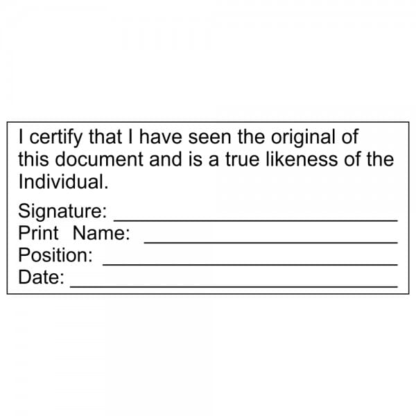 Legal Verification Stamp stamps4u.co.uk